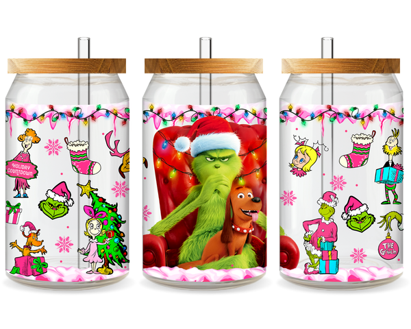 Grinch’s Holiday Escape UV DTF Cup Wrap - Ready to Press UV Design