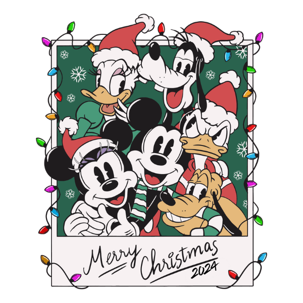 Mickey & Friends Polaroid Memories - Christmas Ready to Press DTF Design