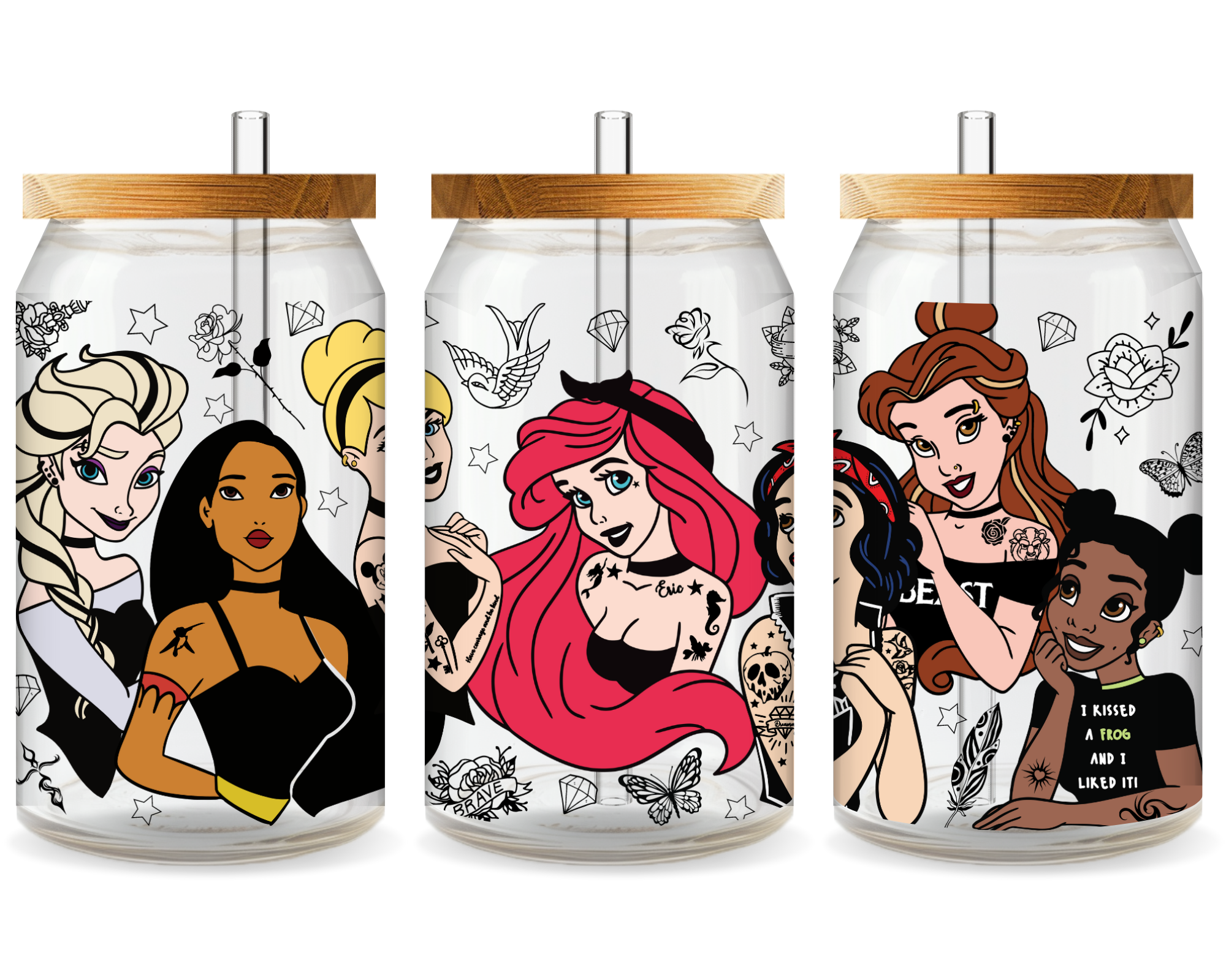 Punk Princess UV DTF Cup Wrap - Ready to Press UV Design