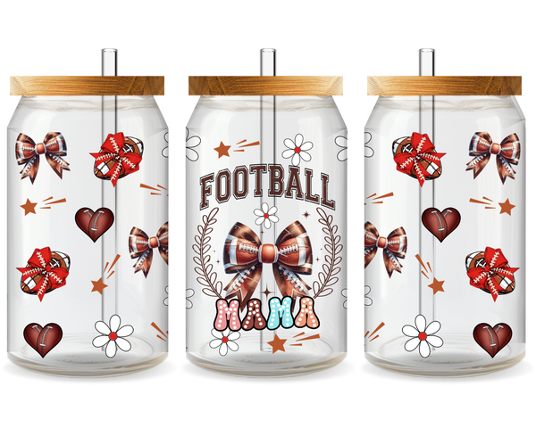 Football Mom Fuel UV DTF Cup Wrap – Ready to Press UV Design