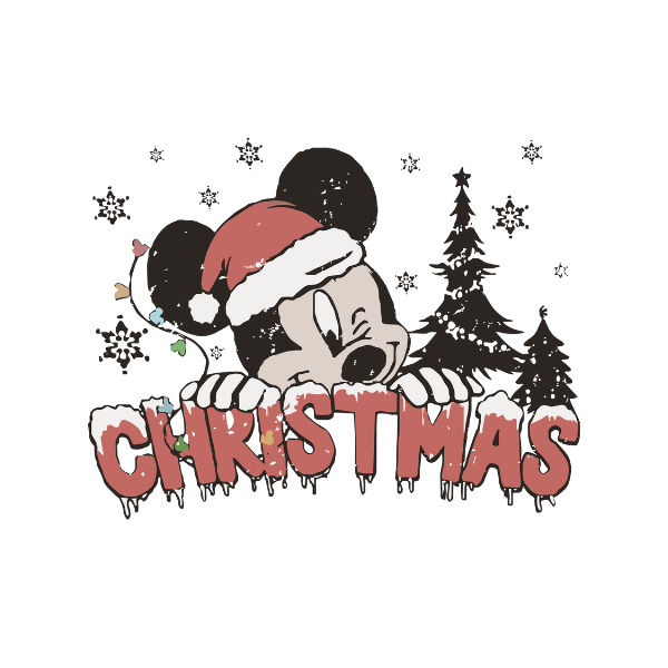 Santa Mickey’s Holiday Magic - Christmas Ready to Press DTF Design