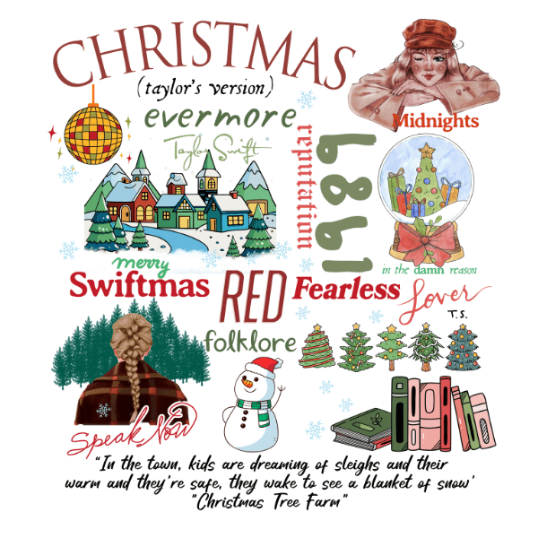 Merry Swiftmas Collage - Christmas Ready to Press DTF Design