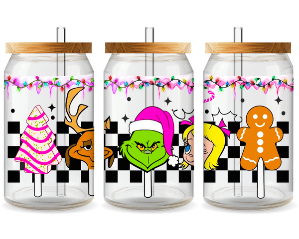 Grinch’s Twisted Christmas UV DTF Cup Wrap - Ready to Press UV Design