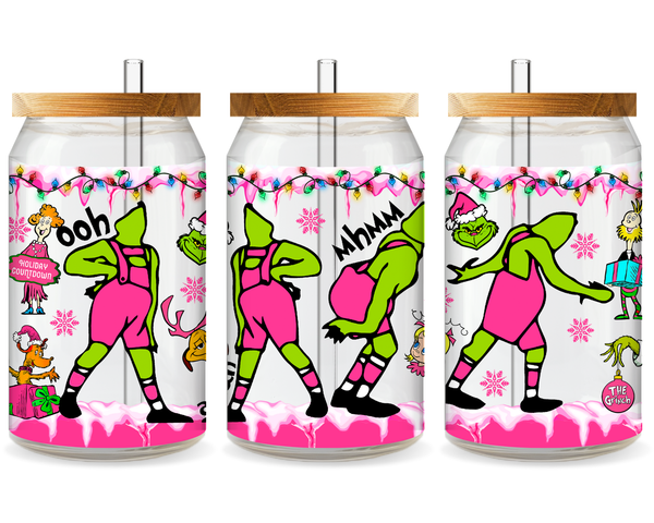 Grinch’s Holiday Antics UV DTF Cup Wrap - Ready to Press UV Design