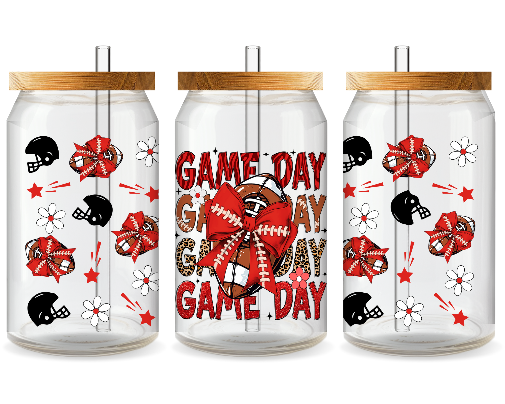 Football Fanatic Mom UV DTF Cup Wrap – Ready to Press UV Design
