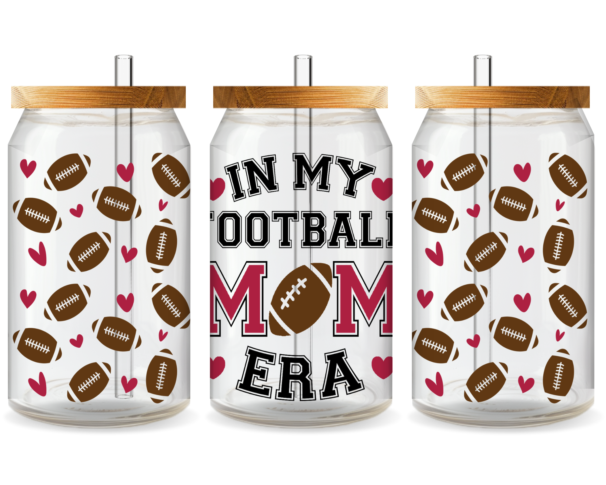 In My Football Mom Era UV DTF Cup Wrap – Ready to Press UV Design