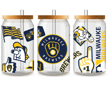 Milwaukee Brewers Baseball Team Cup Wrap - Ready to Press UV DTF