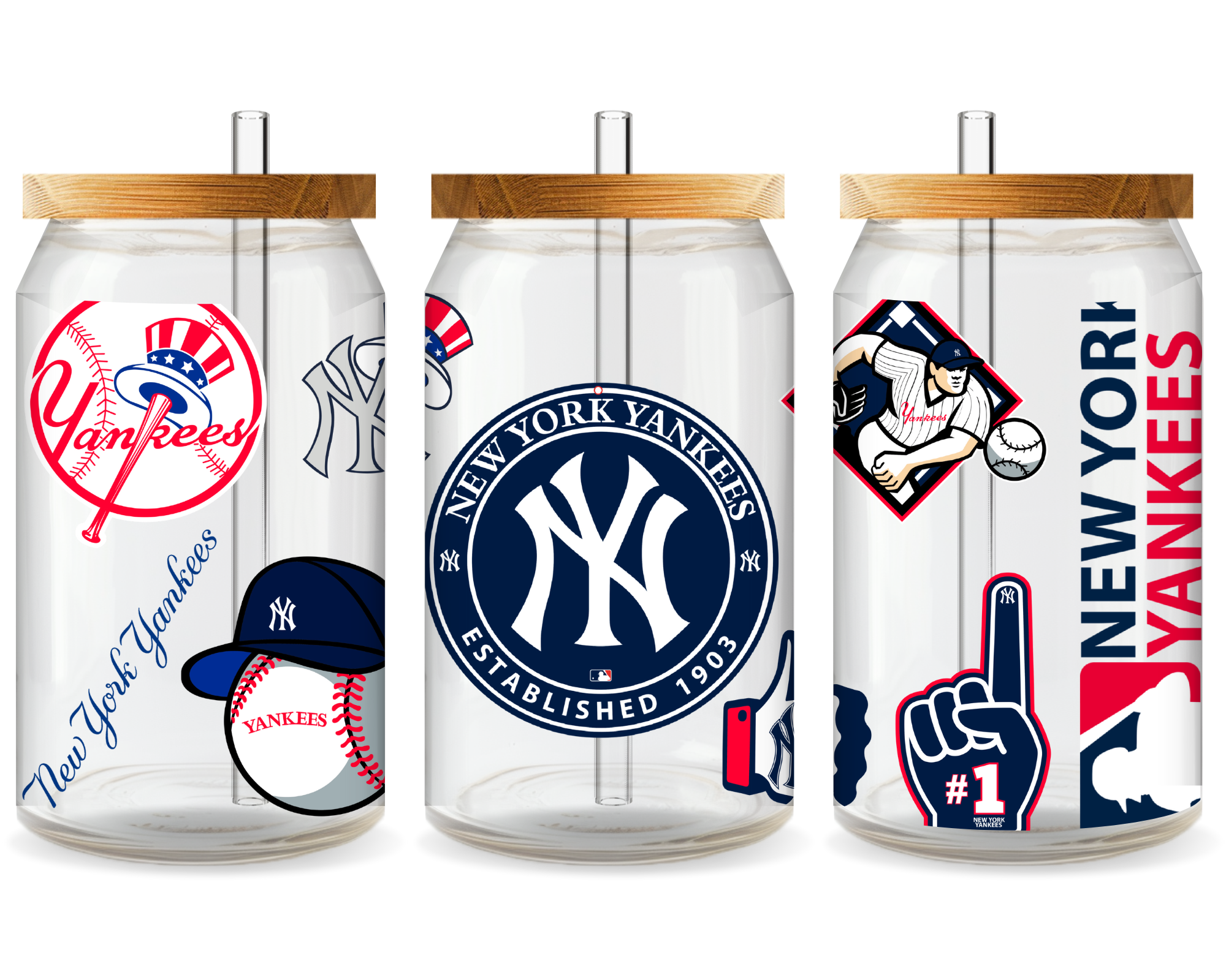 New York Yankees Baseball Team Cup Wrap - Ready to Press UV DTF