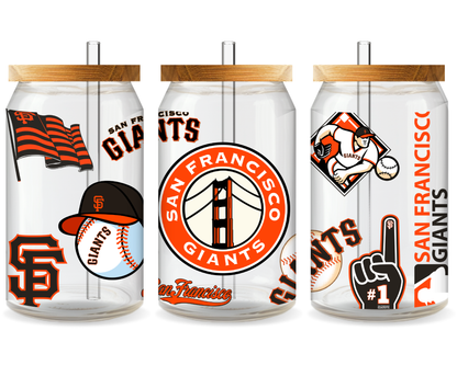 San Francisco Giants Baseball Team Cup Wrap - Ready to Press UV DTF