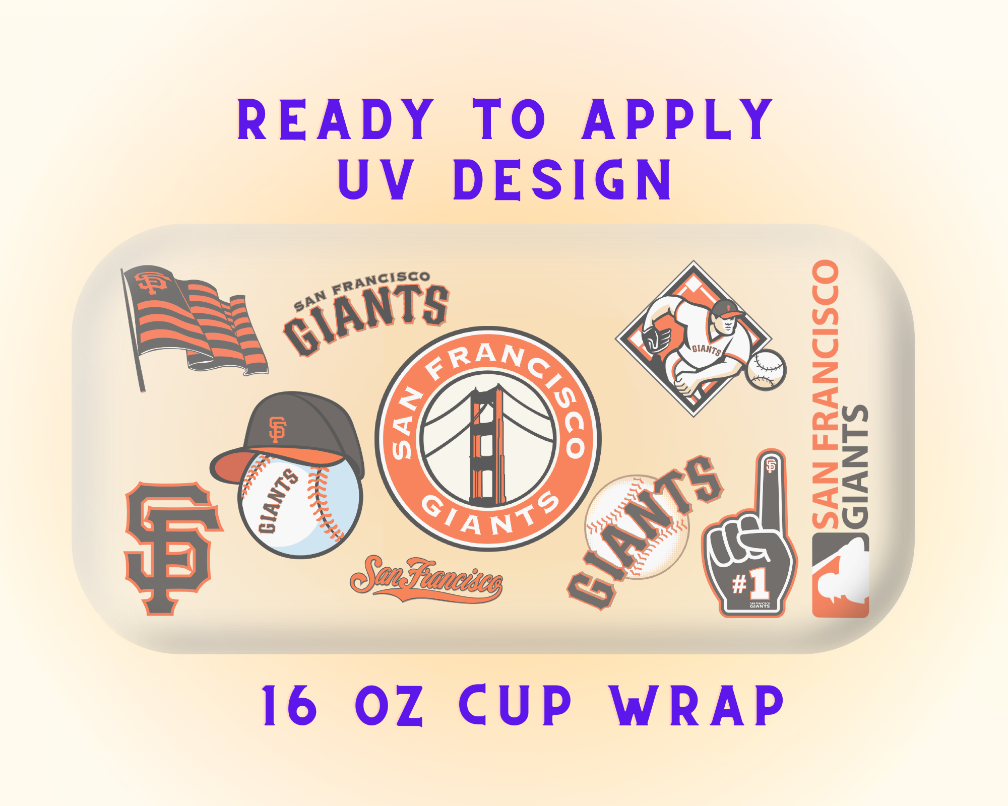 San Francisco Giants Baseball Team Cup Wrap - Ready to Press UV DTF