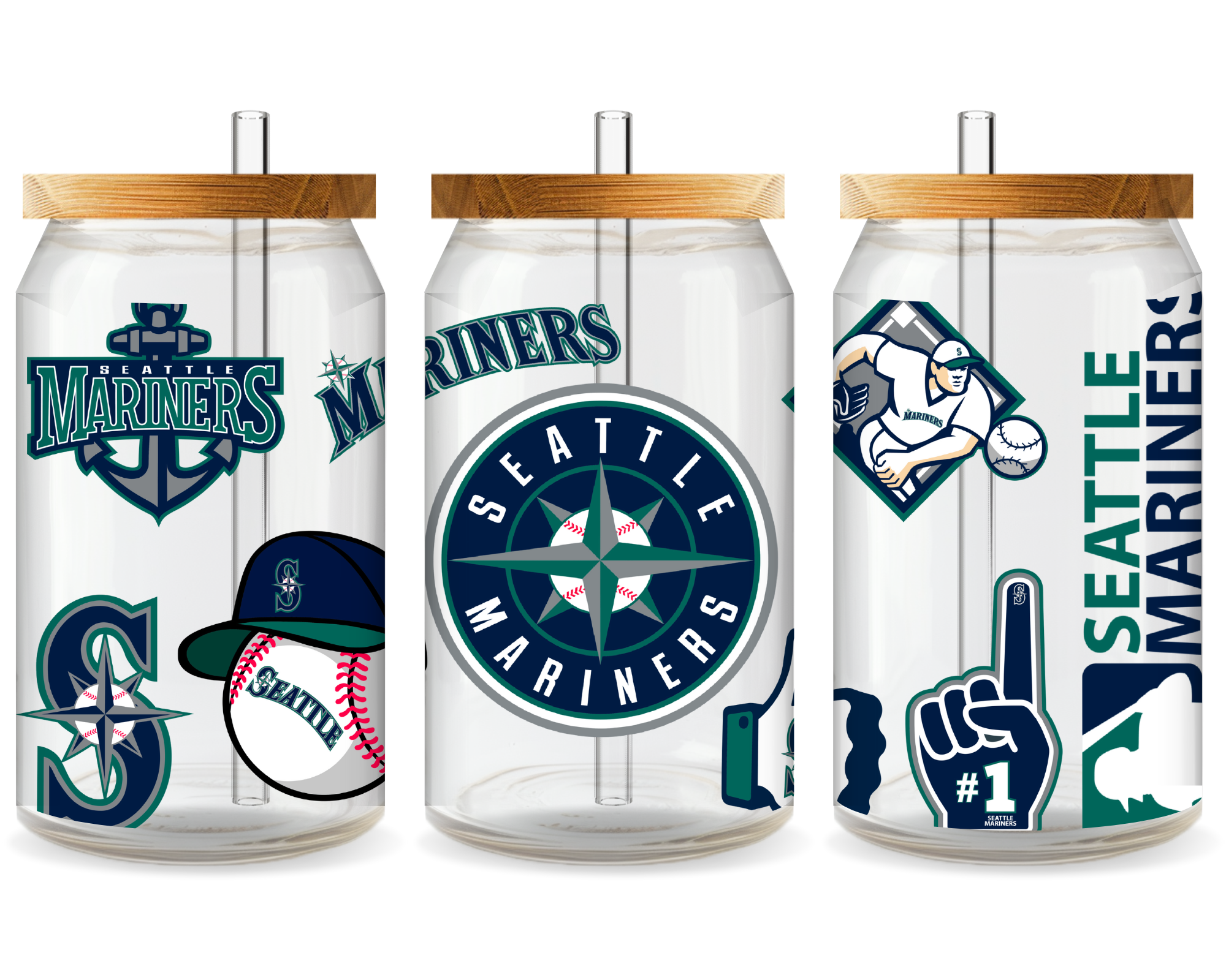 Seattle Mariners Baseball Team Cup Wrap - Ready to Press UV DTF