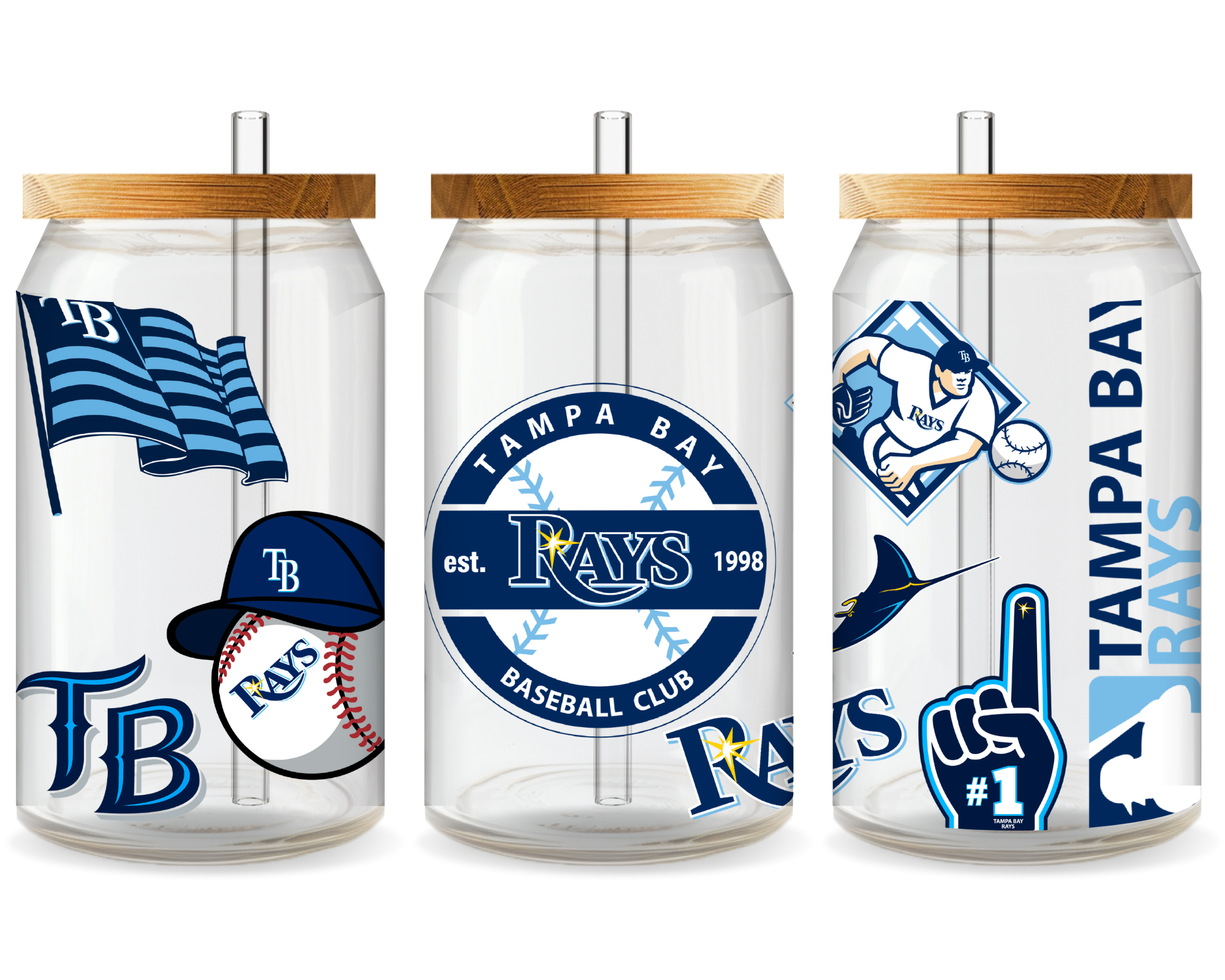 Tampa Bay Rays Baseball Team Cup Wrap - Ready to Press UV DTF