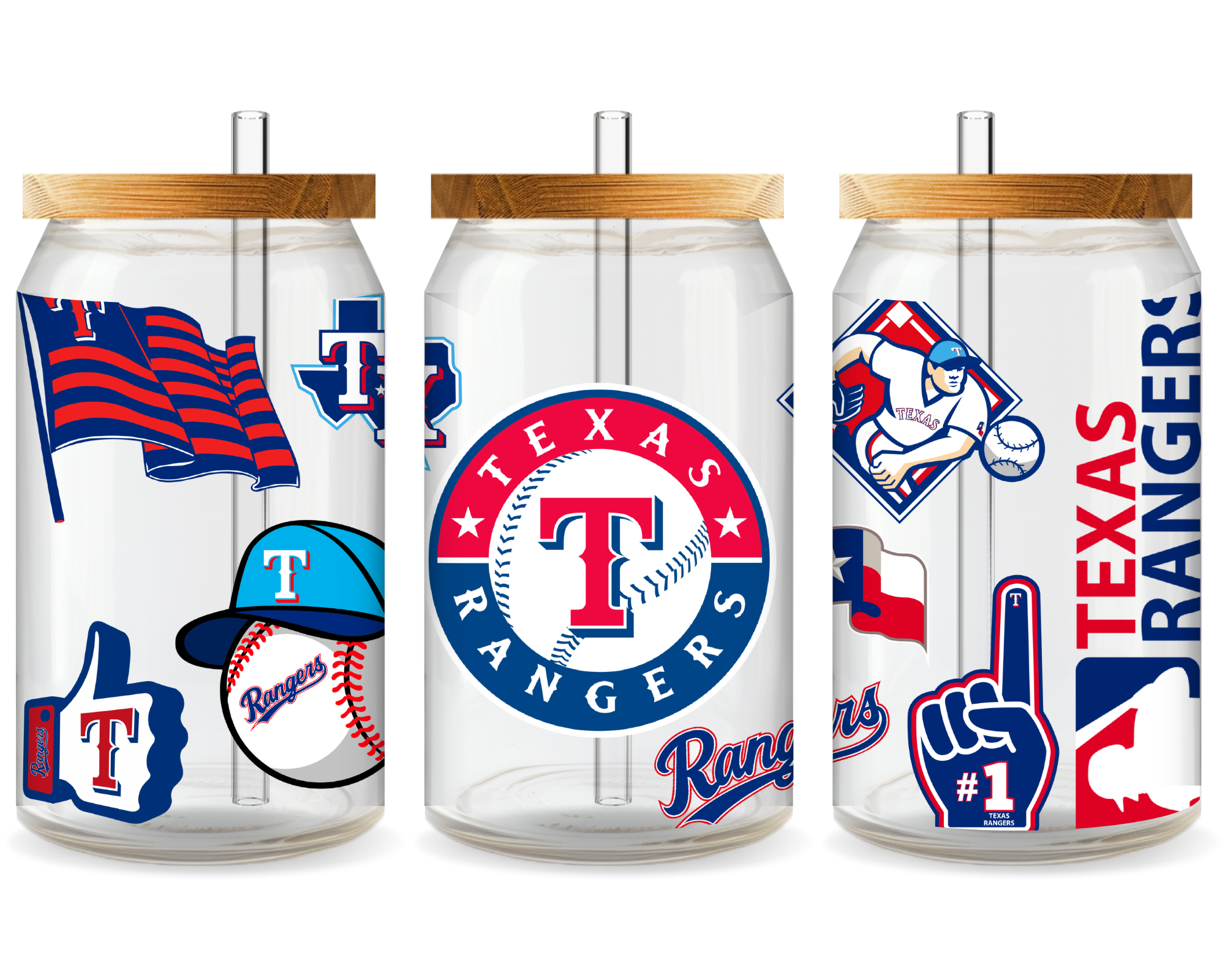 Texas Rangers Baseball Team Cup Wrap - Ready to Press UV DTF