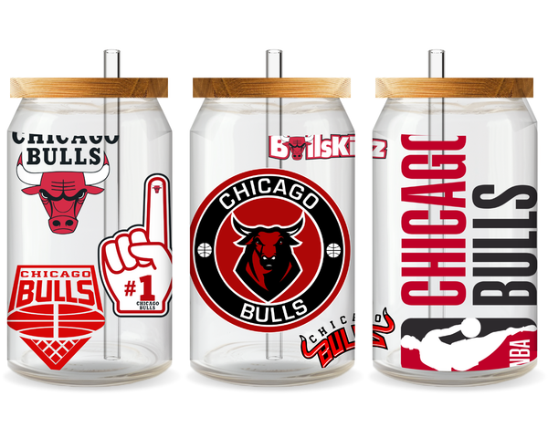 Chicago Bulls Basketball Team Cup Wrap - Ready to Press UV DTF