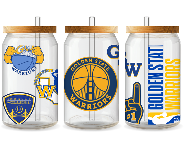 Golden State Warriors Basketball Team Cup Wrap - Ready to Press UV DTF
