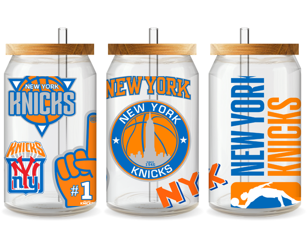 New York Knicks Basketball Team Cup Wrap - Ready to Press UV DTF