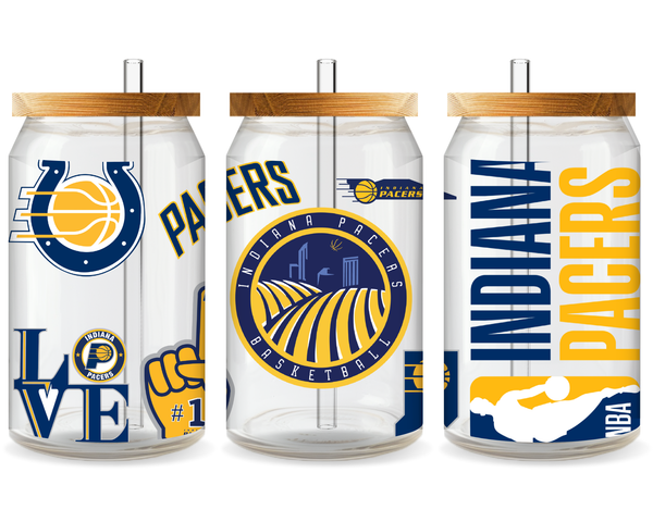 Indiana Pacers Basketball Team Cup Wrap - Ready to Press UV DTF