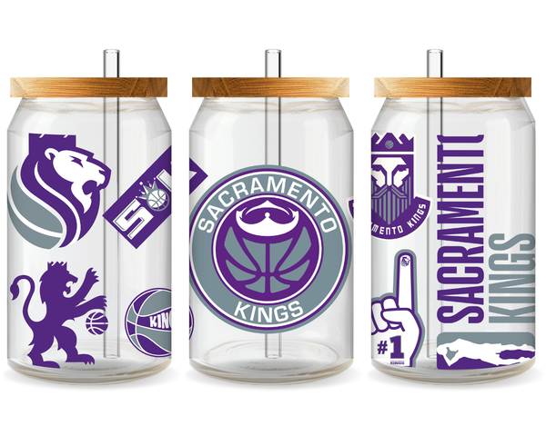 Sacramento Kings Basketball Team Cup Wrap - Ready to Press UV DTF