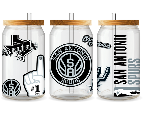 San Antonio Spurs Basketball Team Cup Wrap - Ready to Press UV DTF
