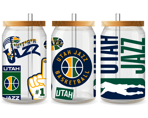 Utah Jazz Basketball Team Cup Wrap - Ready to Press UV DTF