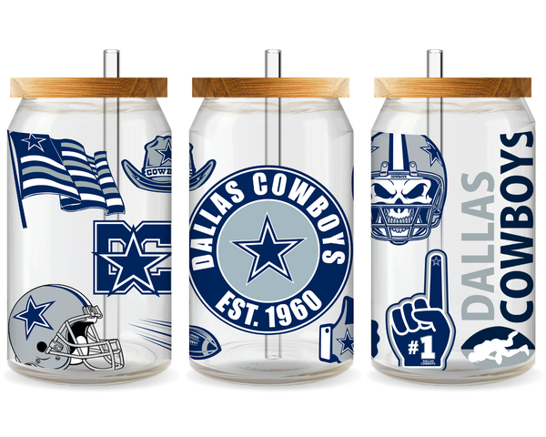 Dallas Cowboys Football Team Cup Wrap - Ready to Press UV DTF