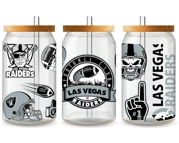 Las Vegas Raiders Football Team Cup Wrap - Ready to Press UV DTF