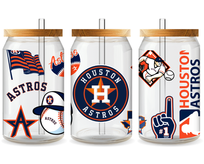 Houston Astros Baseball Team Cup Wrap - Ready to Press UV DTF