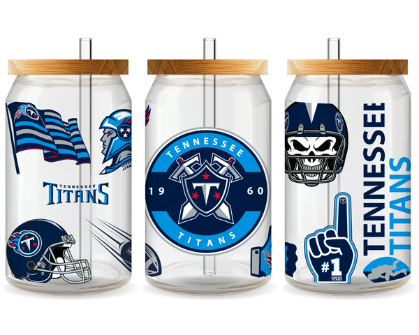 Tennessee Titans Football Team Cup Wrap - Ready to Press UV DTF