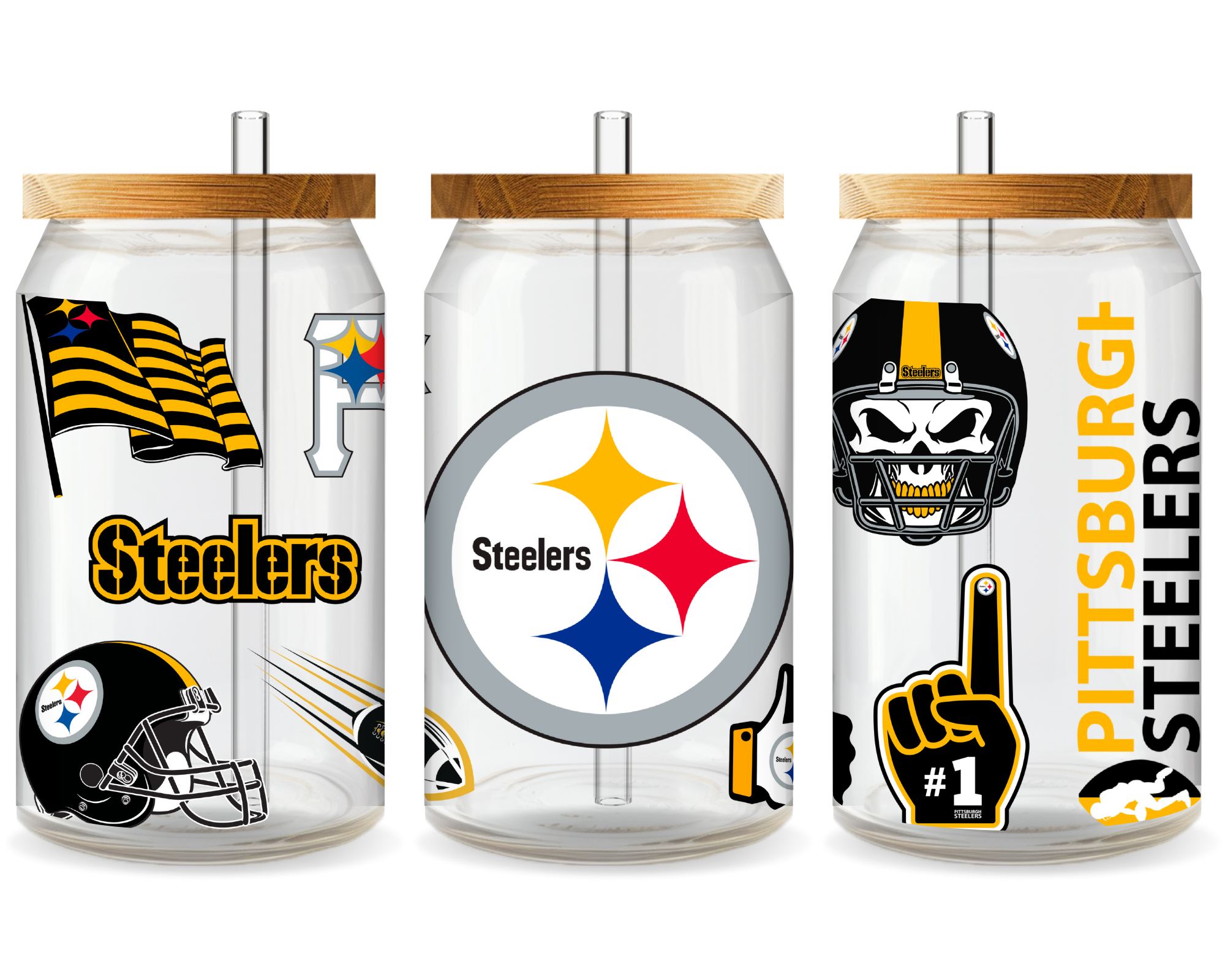 Pittsburgh Steelers Football Team Cup Wrap - Ready to Press UV DTF