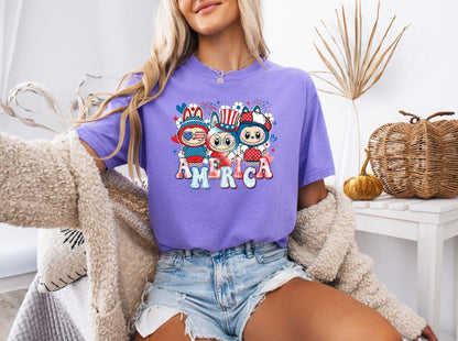 Labubu Ready to Press DTF Prints, Labubu Heat Transfer Design, Labubu 4th of July DTF Transfers, Labubu Tshirt DTF, 4th of July Dtf DV18