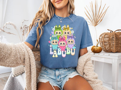 Labubu Ready to Press DTF Prints, Labubu High-Quality Heat Transfer Designs, Affordable DTF Transfers, Labubu Tshirt DTF DV19