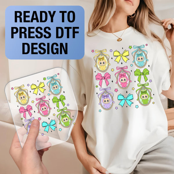 Labubu Ready to Press DTF Prints, Labubu High-Quality Heat Transfer Designs, Affordable DTF Transfers, Labubu Tshirt DTF DV02