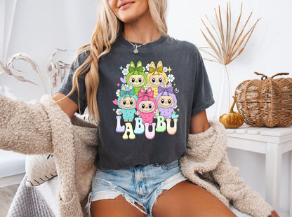 Labubu Ready to Press DTF Prints, Labubu High-Quality Heat Transfer Designs, Affordable DTF Transfers, Labubu Tshirt DTF DV19