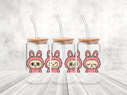 16 oz Ready to Apply Labubu Cup Wrap, Labubu UV DTF Decal, 20oz Labubu Cup Wrap, Labubu Wrap, Labubu Gift, Labubu Cup Wrap CUP09