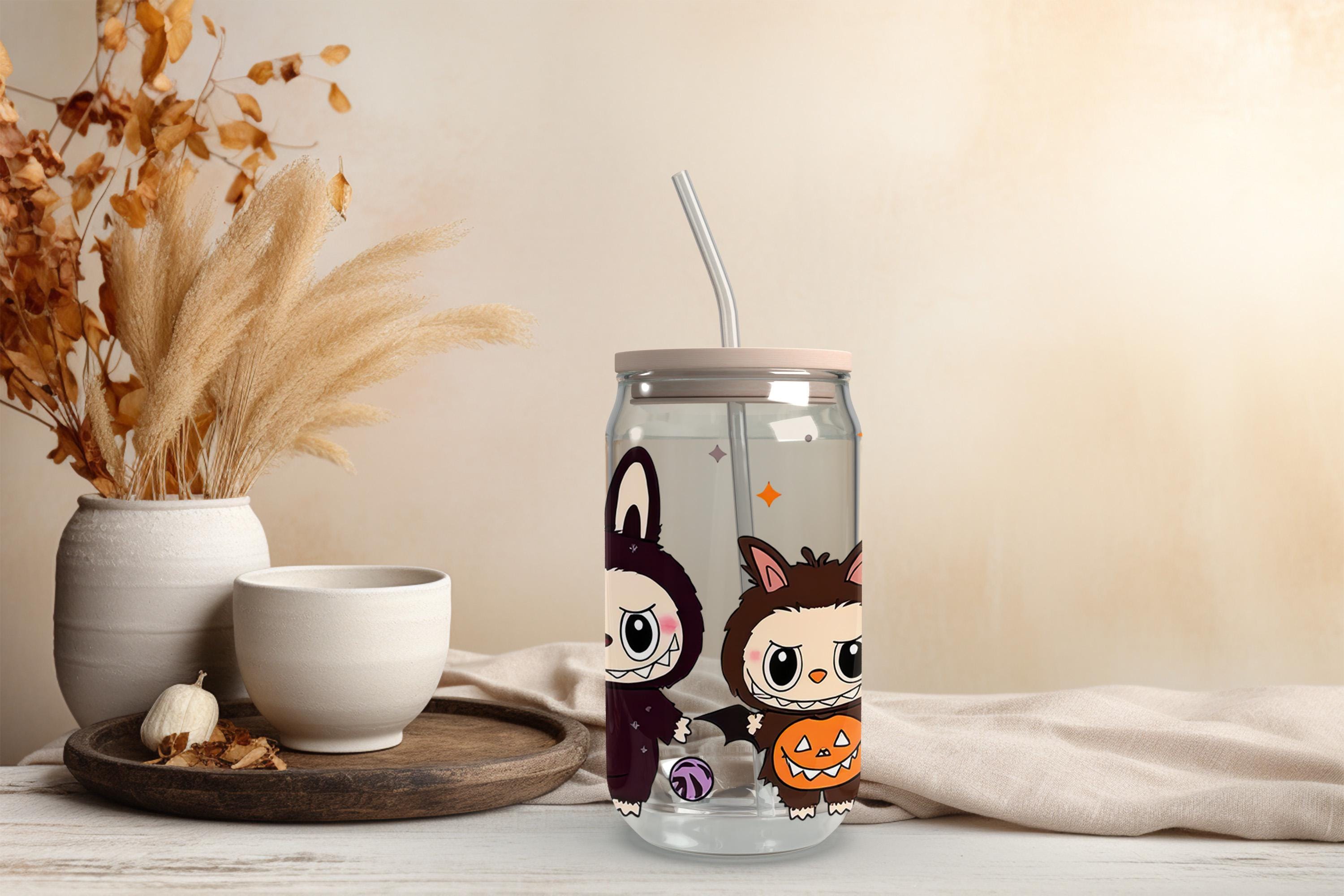 16 oz Ready to Apply Labubu Cup Wrap, Labubu UV DTF Decal, 20oz Labubu Cup Wrap, Labubu Halloween Wrap, Labubu Gift, Halloween Cup Wrap