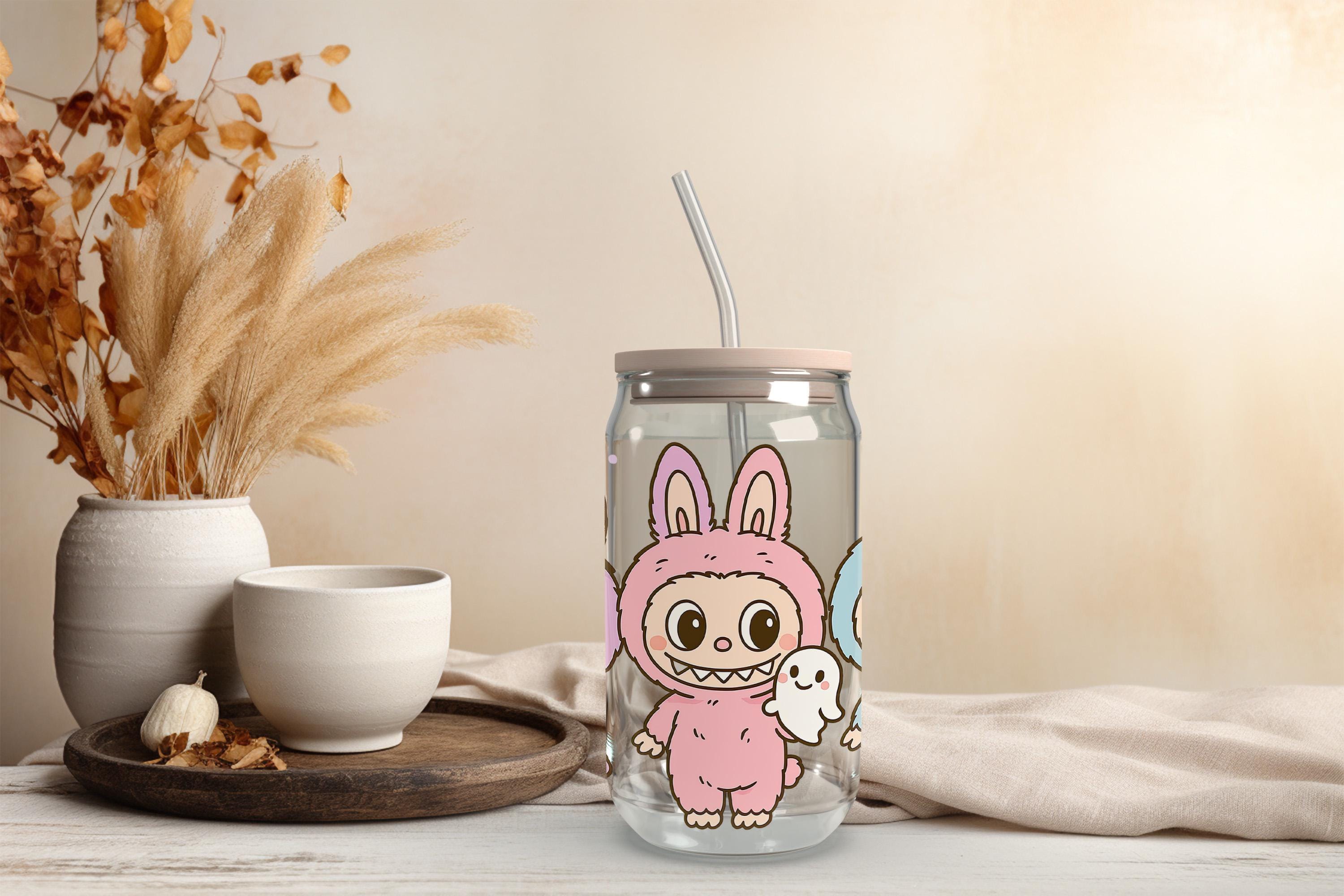 16 oz Ready to Apply Labubu Cup Wrap, Labubu UV DTF Decal, 20oz Labubu Cup Wrap, Labubu Halloween Wrap, Labubu Gift, Halloween Cup Wrap CUP10