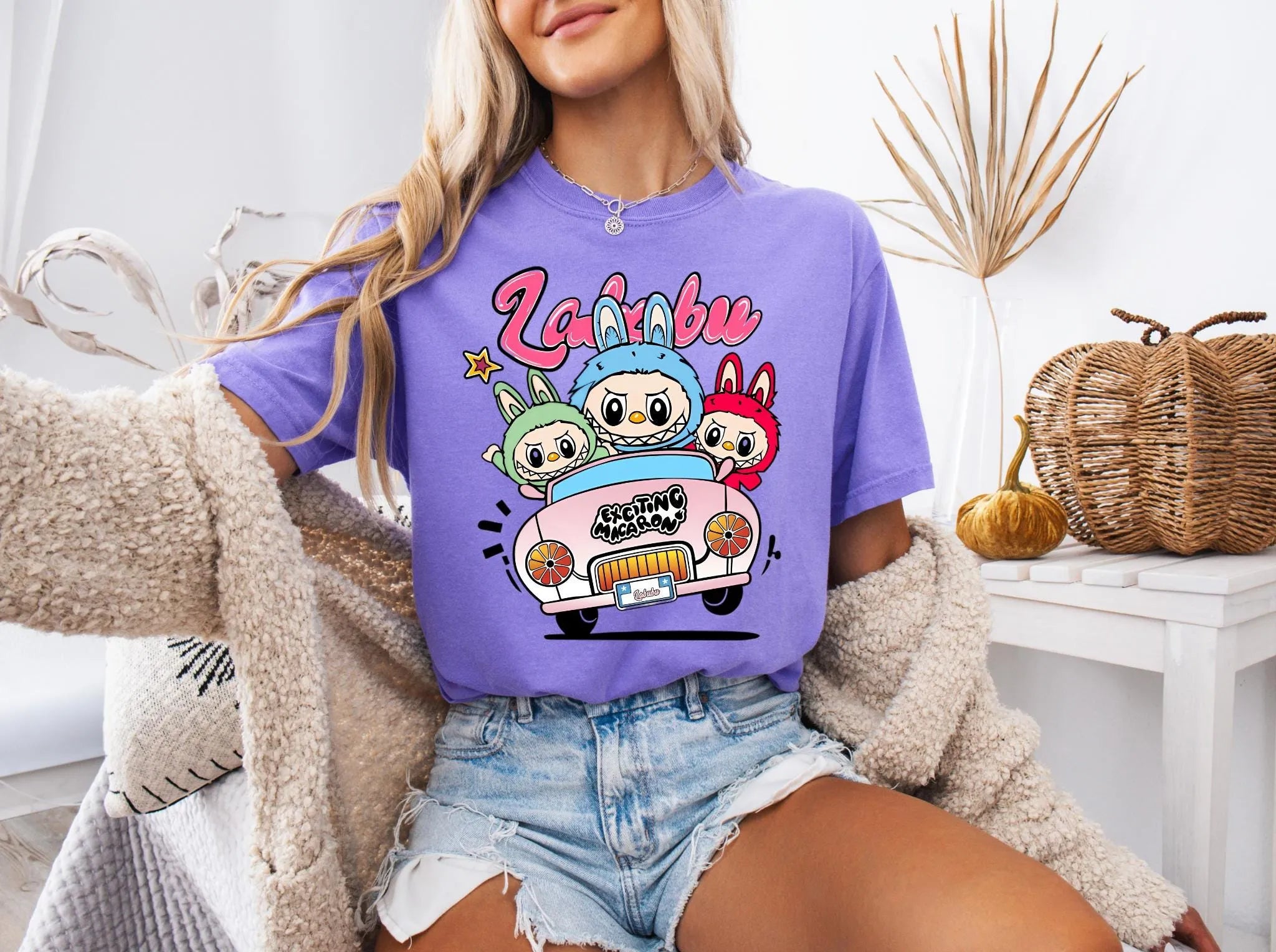 Labubu Ready to Press DTF Prints, Labubu High-Quality Heat Transfer Designs, Affordable DTF Transfers, Labubu Tshirt DTF DV01